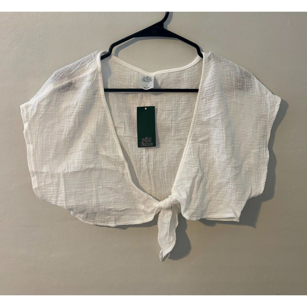 NWT Wild Fable Women's White Mesh Bathing Suit Cover-Up – Size S
